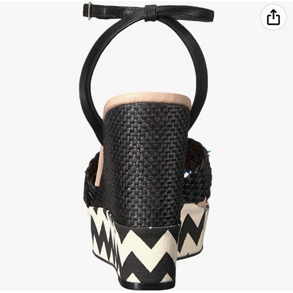 BNWT Kate Spade Delancey Black Wedge Sandals - Picture 7 of 9